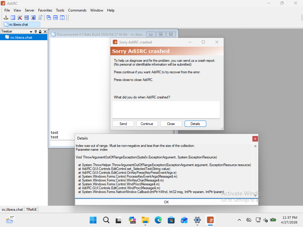 Show repro after pasting and then typing